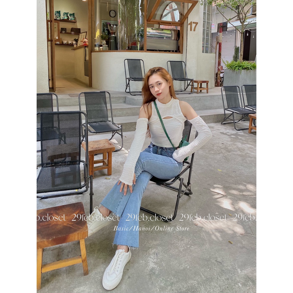 Áo thun gân dài tay mặc được 2 kiểu - 29feb.closet - A119