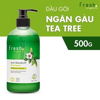 Dầu Gội Ngăn Gàu Fresh Organic Anti-Dandruff Shampoo with Tea Tree Oil Chiết Xuất Tràm Trà 500g