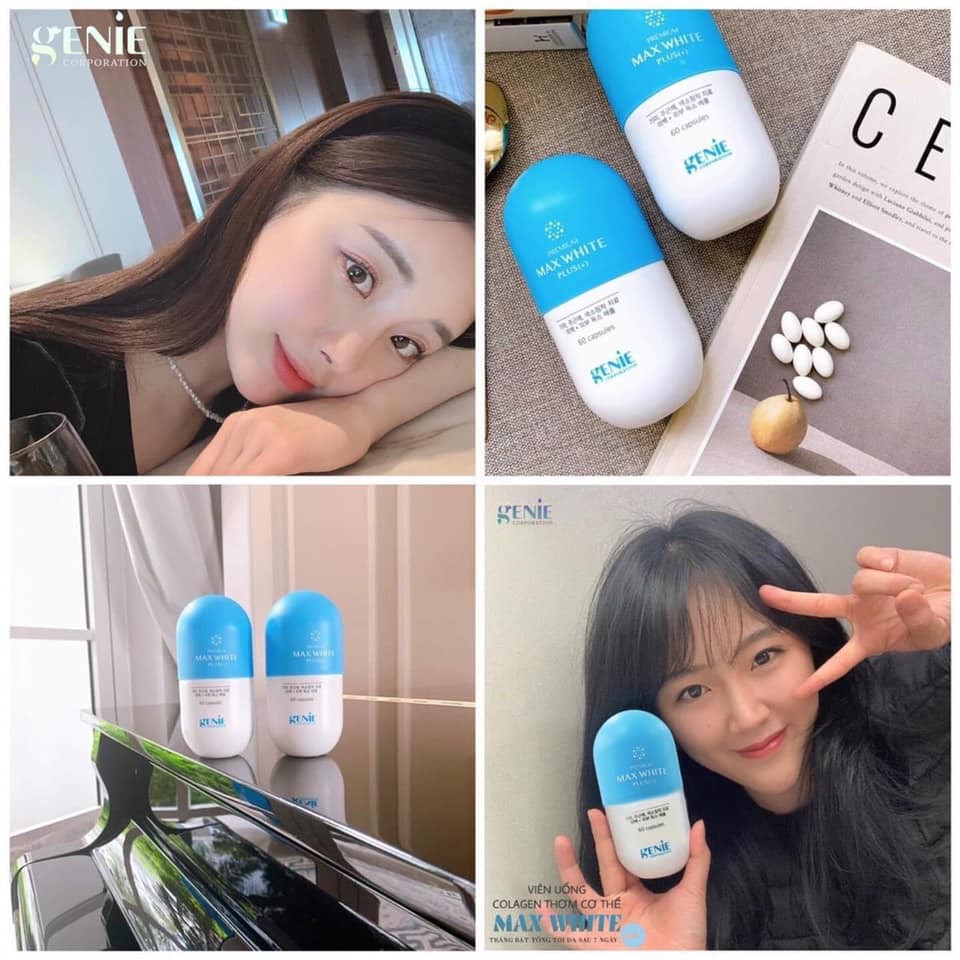 Viên Uống Trắng Da, Thơm Cơ Thể Max White Genie 60 viên | Thế Giới Skin Care