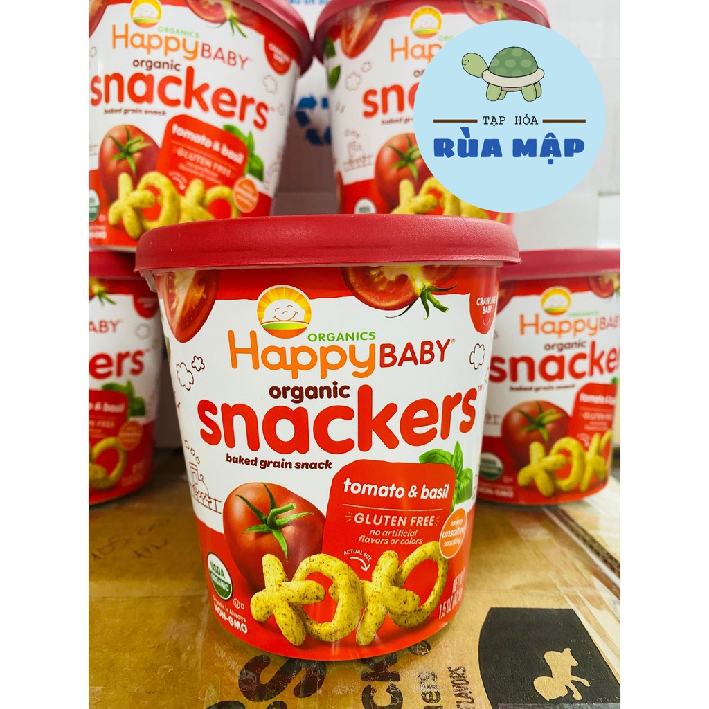 Bánh ăn dặm rau củ hữu cơ Happy Baby Snackers (date 2022)