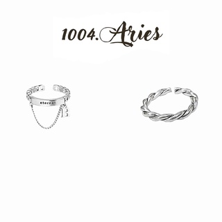 Nhẫn 2 chiếc bạc cá tính phong cách hàn - 1004.ARIES
