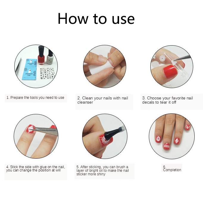 Miếng Dán Trang Trí Móng Tay Chống Nước Họa Tiết Hoạt Hình Dễ Thương