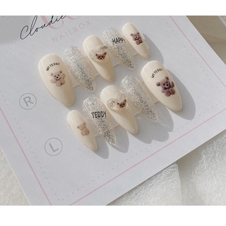 Nailbox-monga giả hình gấu style hàn dễ thương