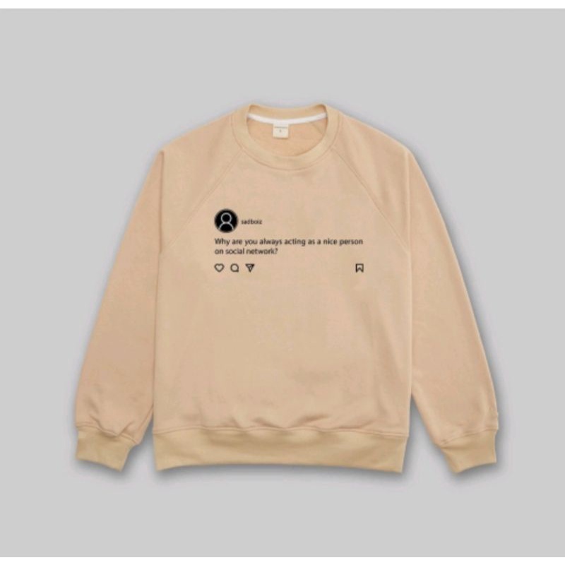 Áo sweater SADTAGRAM CREAM