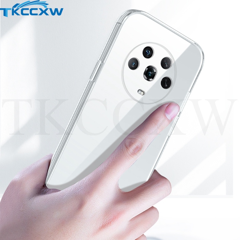 Ốp Điện Thoại Silicon Vuông Trong Suốt Honor View 10 20 30 40 9X Pro 8X X10 X30 Max X20 SE X30i Play 3 4 4T Pro Magic 3 4 Pro