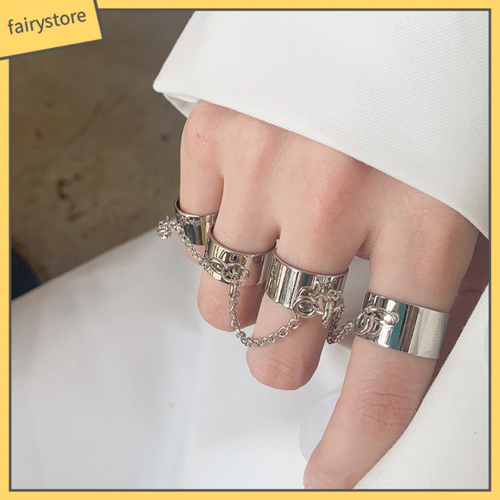 Nhẫn Hở Phối Xích Phong Cách Punk Phá Cách