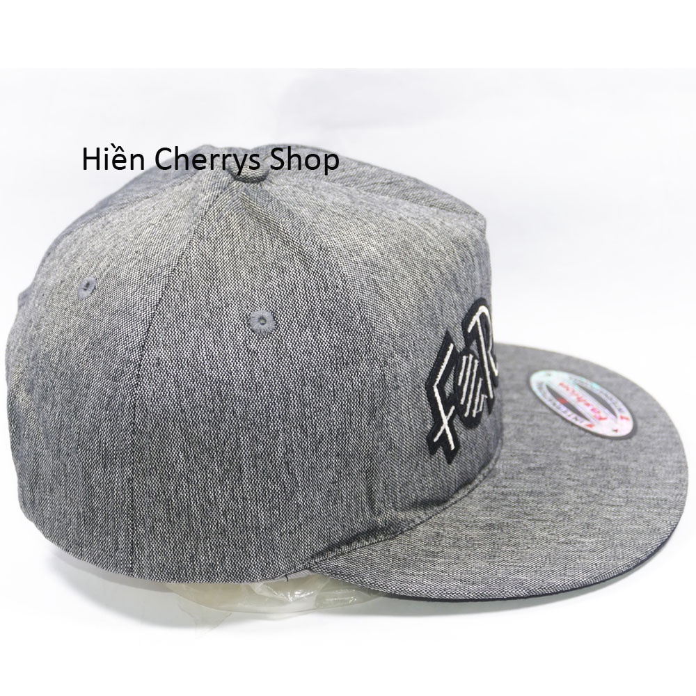 Nón Hiphop Snapback đẹp thêu chữ For You thời trang - Xám