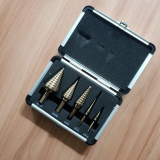 Bộ 5 mũi khoan bước tháp HSS 4 - 35mm khoan kim loại,thép,sắt,nhôm,gỗ loai siêu cứng