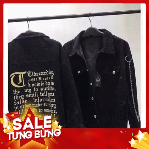 -HÀNG NHẬP KHẨU áo khoác denim, áo jean nam oversize unisex in nhiều chữ sau lưng Liên hệ mua hàng 084.209.1989