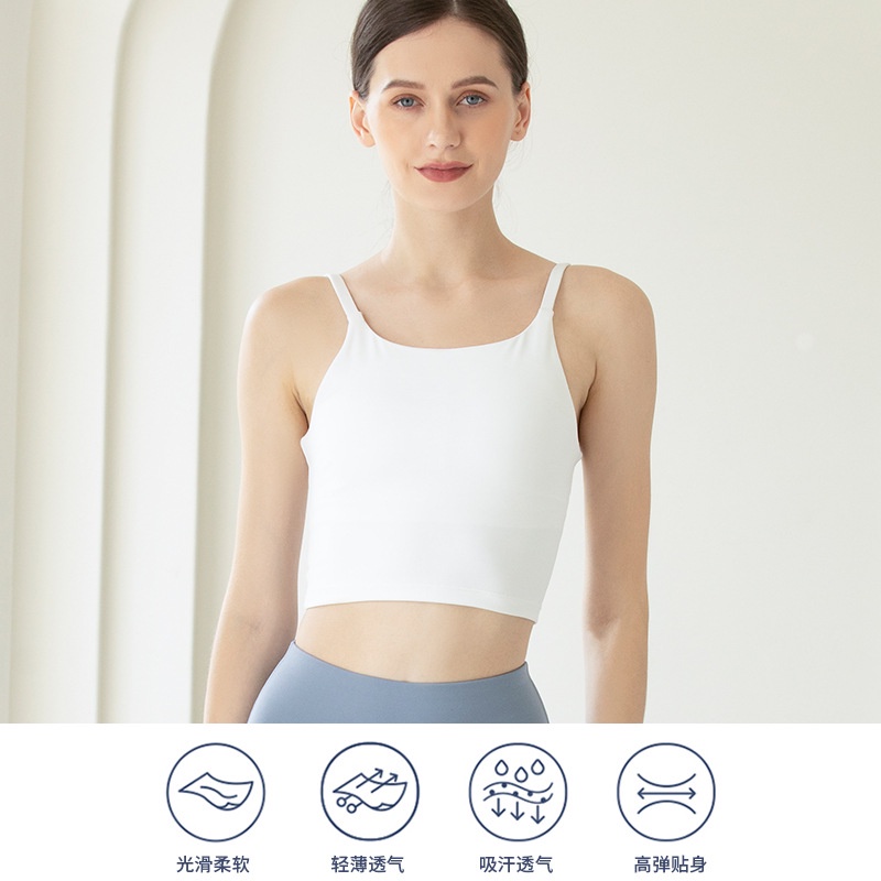 Áo lót thể thao không đường may có mút nâng ngực