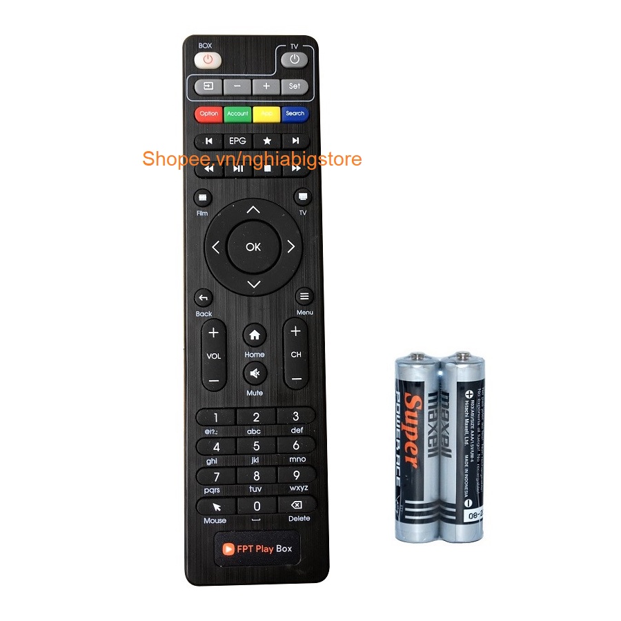 Remote Điều Khiển Thay Thế Cho FPT Play Box 2018 (Kèm Pin AAA Maxell)