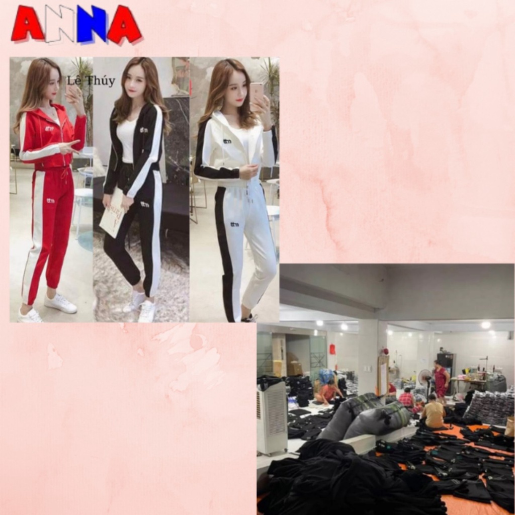 Bộ thể thao nữ,sét bộ đồ quần áo thu đông chất umi loại đẹp ANNA FASHION