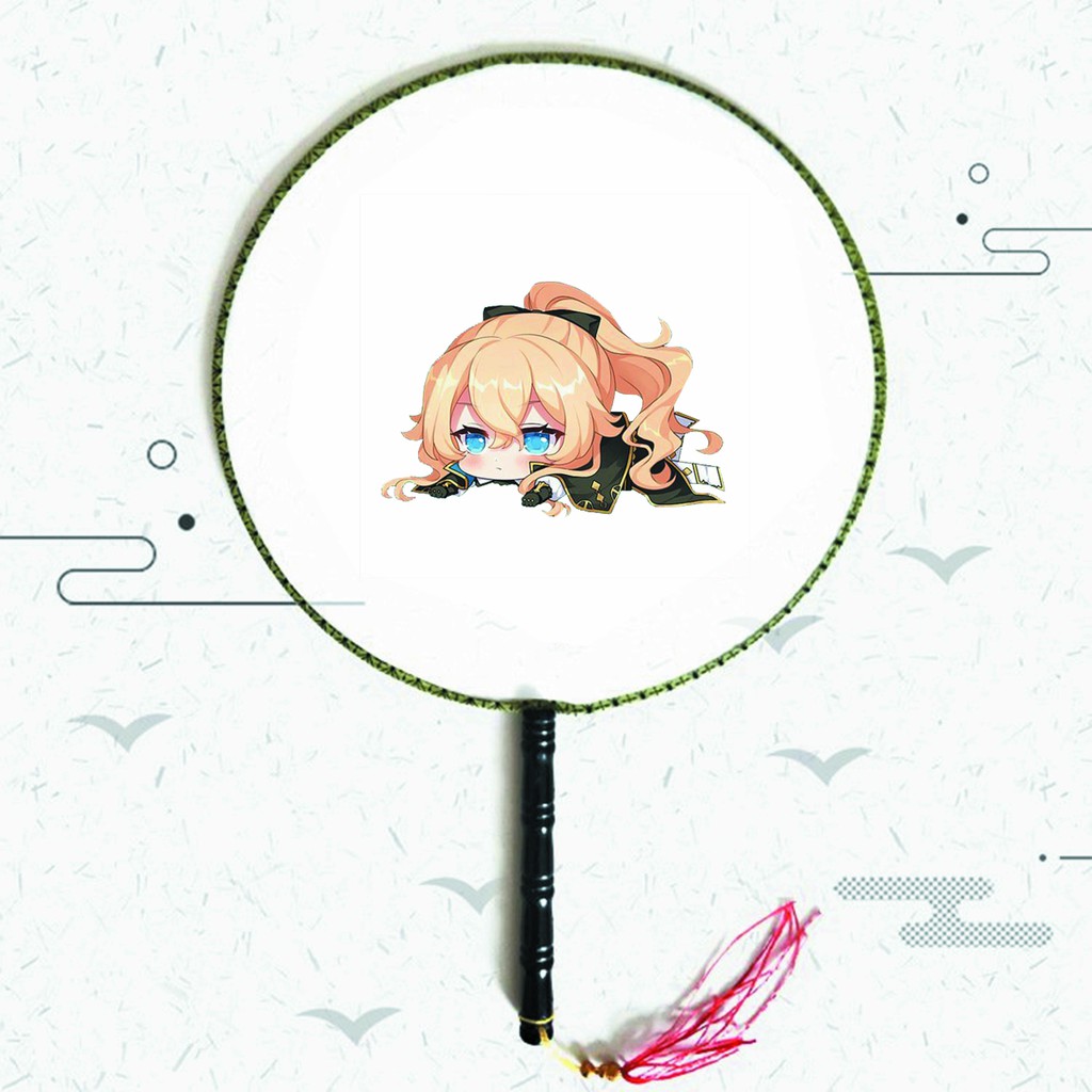 Quạt tròn cổ trang Genshin Impact mẫu mới anime chibi cầm tay