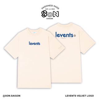 LEVENTS - Áo thun Velvet Popular Logo/ Cream Local Brand Son.saigon