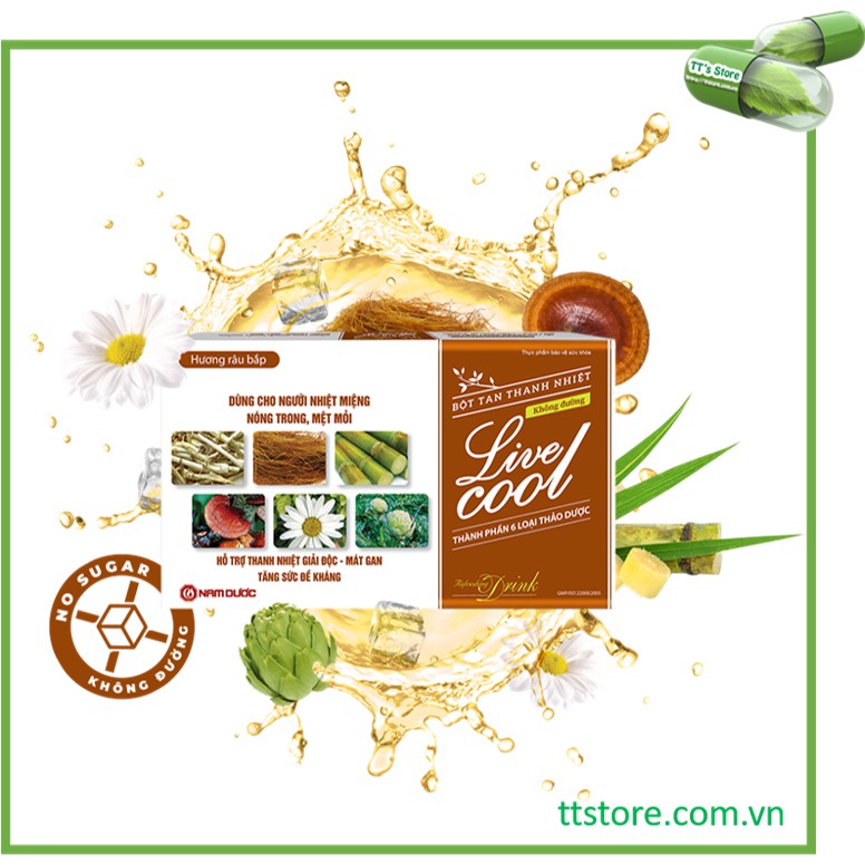 Bột sủi thanh nhiệt Livecool Nam Dược (Hộp 10 gói) [livercool, live cool, liver cool]