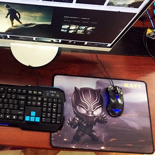 [SuperCute] - Lót Chuột Black Panther Chibi (40x30)