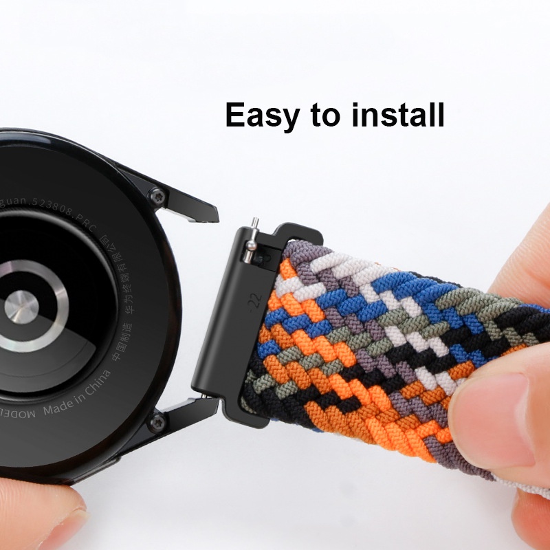 Dây Đeo Bằng Nylon Co Giãn Có Thể Điều Chỉnh Cho Đồng Hồ Thông Minh Huawei GT3 42mm 46mm Samsung Galaxy Watch 4 3 band