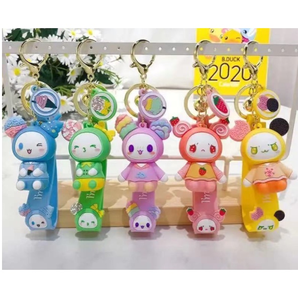 Phụ kiện - Móc khóa thời trang Túi xách/ Ô tô Candy Cake Human phong cách dễ thương kool kool (kèm ả