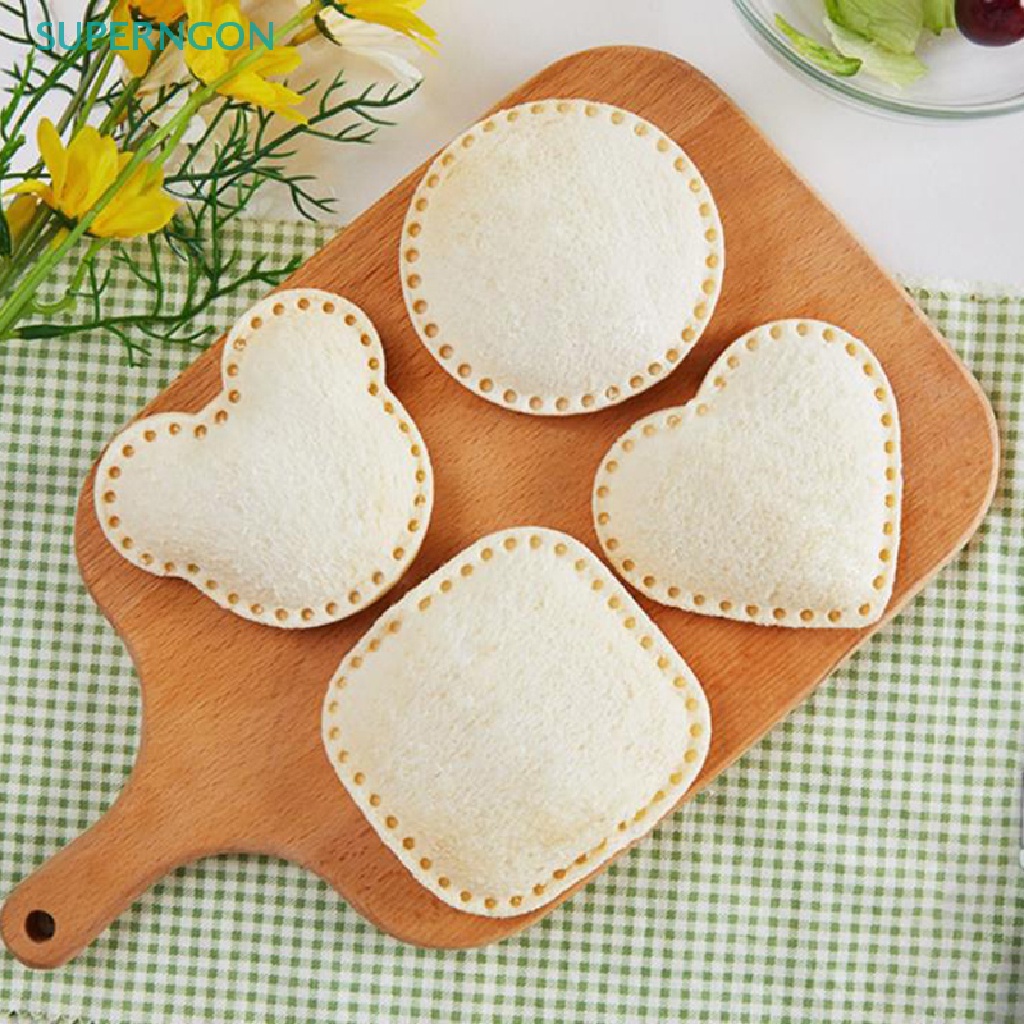 SUPERNGON Stainless Steel Sandwich Cutter Set DIY Food Cookie Maker Mold for Kids Sandwich HOT