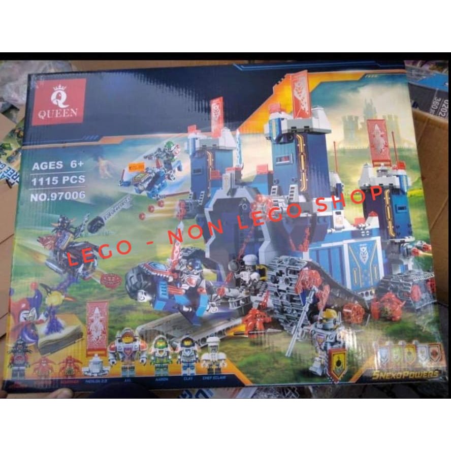 Lego - Lepin 14006 , Queen 97006 ( Xếp Hình Pháo Đài Khổng Lồ Kiên Cố Của Các Hiệp Sĩ Nexo 1140 khối )