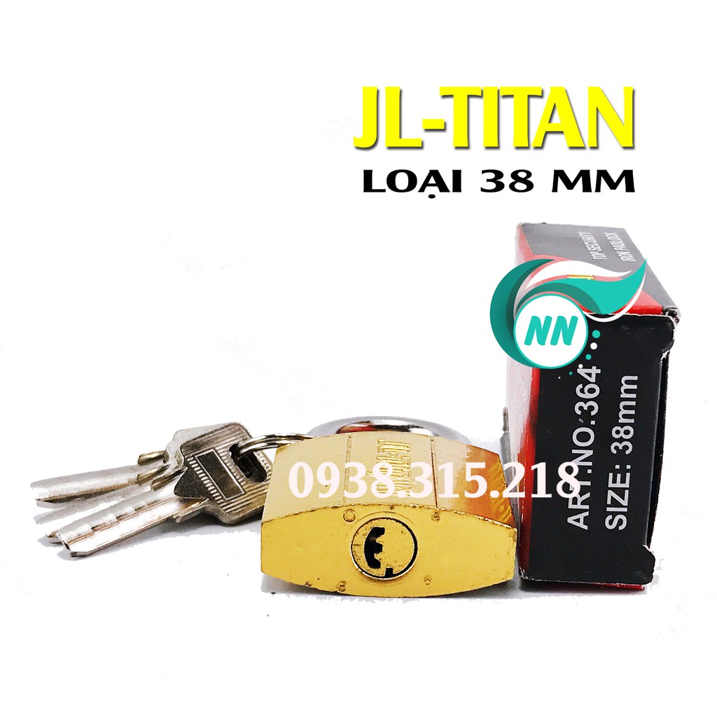 Ổ Khóa 38mm JL-TITAN (Vàng )Top Security Iron Panlock 31.8 x 37 x 14.5 mm Với 3 Chìa Muỗn Linh Hoạt