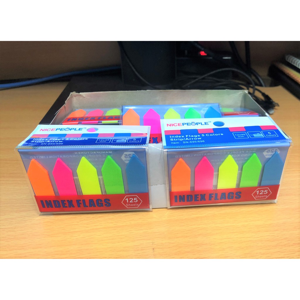 5 Tập Giấy Phân Trang Nhựa 5 Màu Nice People SN-695/696