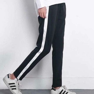 Quần thun 1 sọc trắng ống suông - Chick's Store