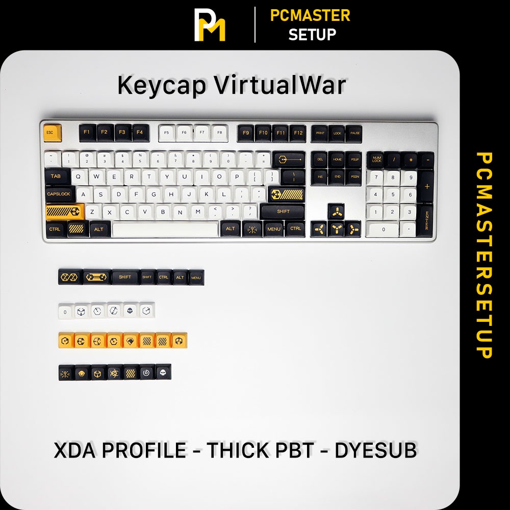 Keycap pbt Virtual War XDA cao 9.5mm dày 1.5mm Special FullBox của PCmaster