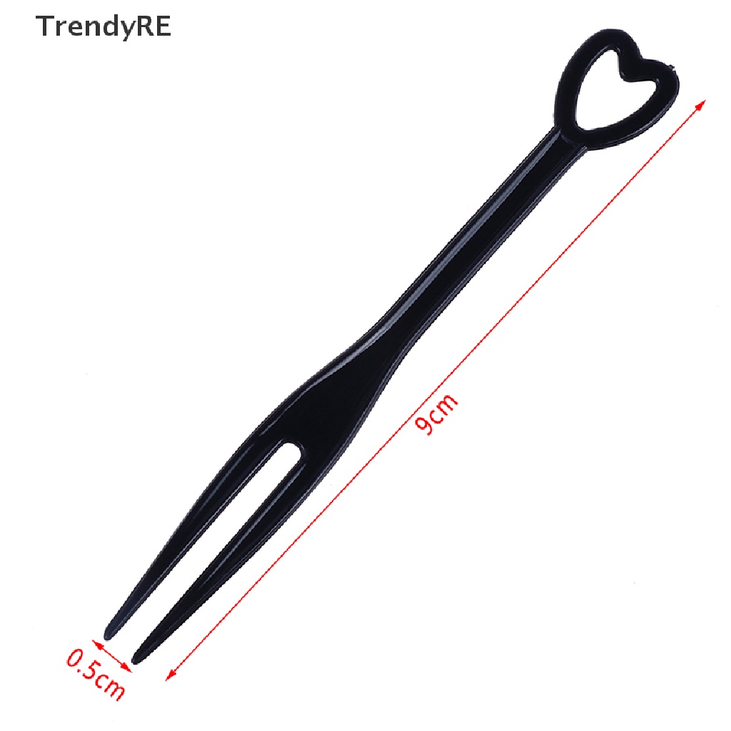 Set 500 / 200 Nĩa Nhựa Ăn Trái Cây Hình Trái Tim