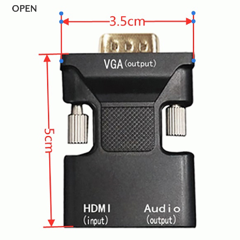 Op HDMI-compatible To VGA Adapter Chuyển Đổi Adapt Cho PS4 PC Laptop Máy Chiếu TV my