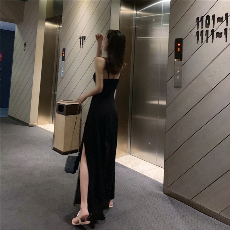 Váy 2 Dây, Đầm Nữ 2 Dây Xẻ Tà, Đầm Maxi Thun Dáng Dài SIXTEEN. | BigBuy360 - bigbuy360.vn