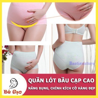 Quần lót bầu cạp cao mặc váy ôm nâng đỡ bụng, chất cotton kháng khuẩn, thông hơi thoáng mát QL05