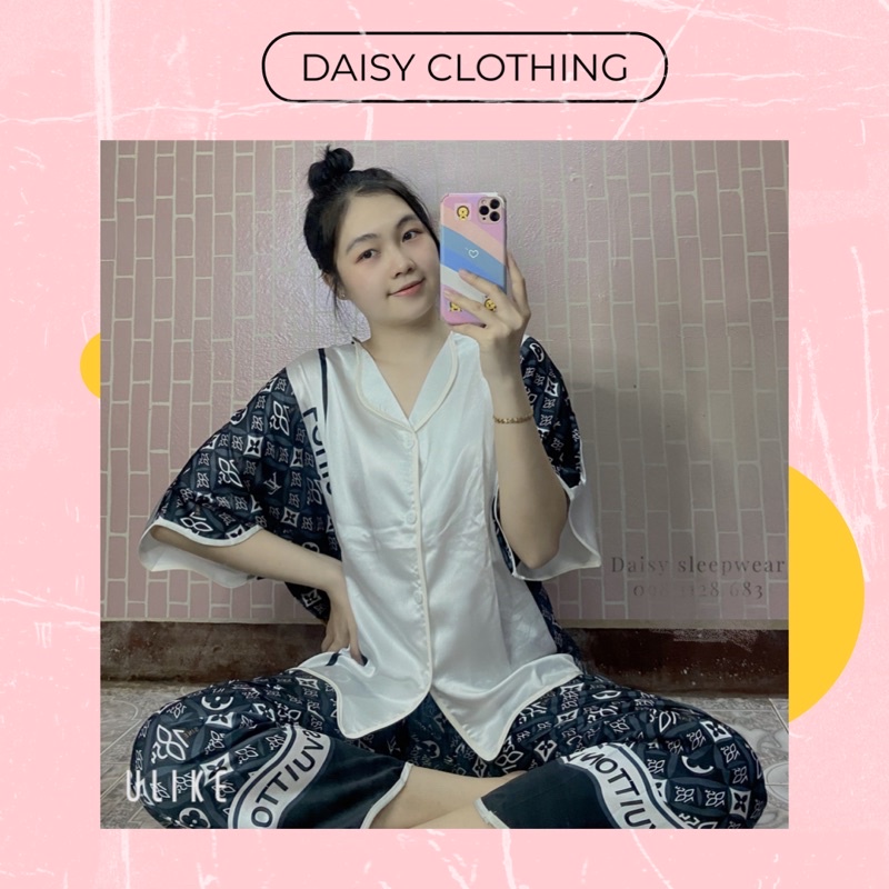 Bộ đồ ngủ Pijama viền sóng sơmi Luôn Vui Tươi
