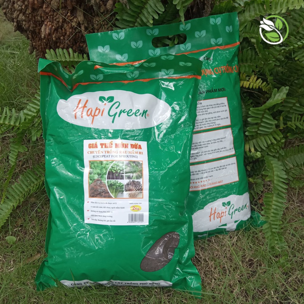 Giá Thể Mùn DừA Hapi Green ( Đã Qua Xử Lí) - Bao 2kg