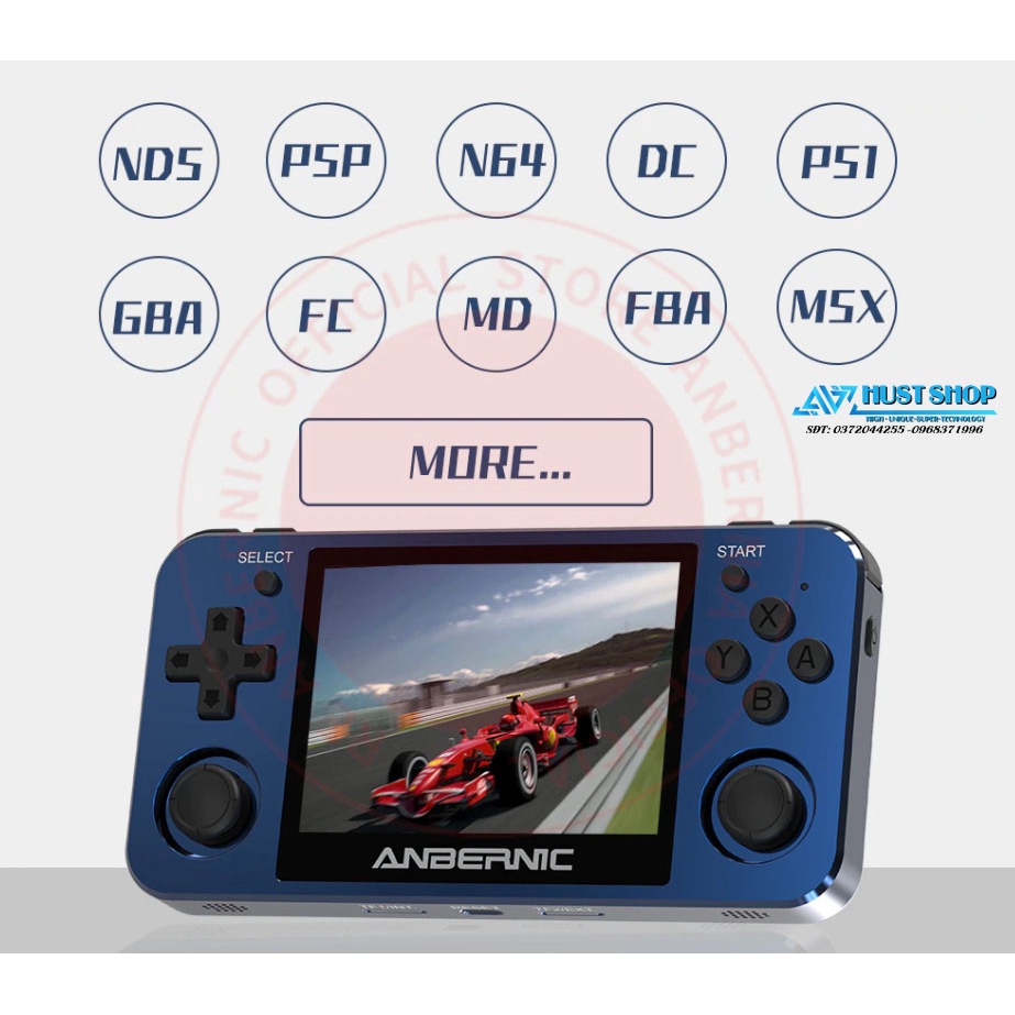 Máy Chơi Game RG351MP 3.5inch OCA Độ Nét Cao Hỗ trợ 20+ Dòng Games GBA/NES/PS!/Dreamcast/PSP...