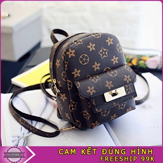 Freeship 50k-Balo thời trang Nữ mini hàn quốc giá rẻ,chất liệu da mềm mịn,có ngăn khóa kéo vừa điện thoại .