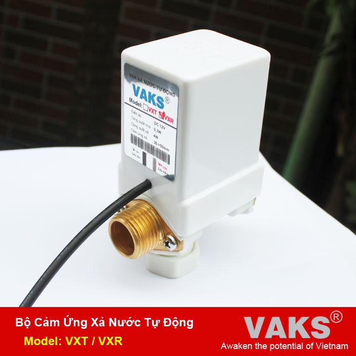 Bộ cảm ứng xả nước tự động VAKS- dùng làm vòi rửa tay - Model: VXR + kèm nguồn 12V,1A - SX tại Việt Nam