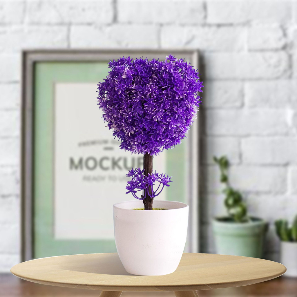 Chậu hoa giả bằng nhựa tiện dụng để trang trí