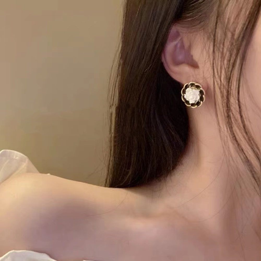 ★★★1 Đôi Bông Tai Hình Hoa Kiểu Retro Pháp Thời Trang Hàn Quốc