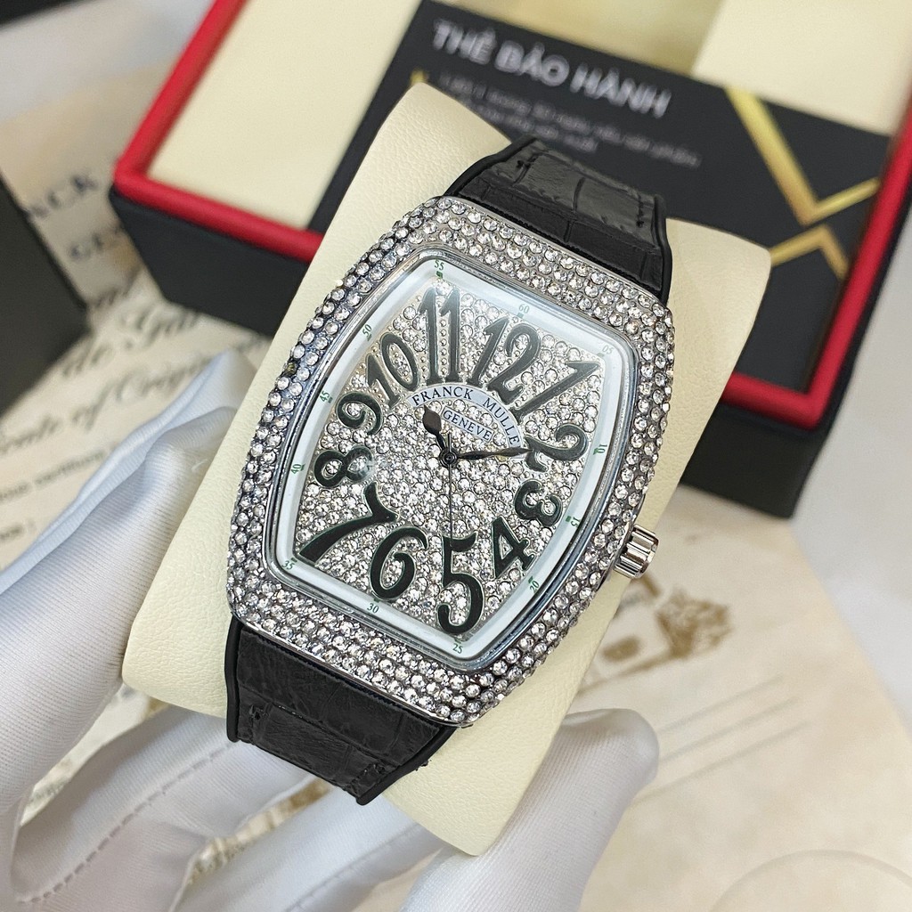 Đồng hồ nữ FM máy pin dây cao su mặt full đá cao cấp có bảo hành DHN002 - Shop6906 | BigBuy360 - bigbuy360.vn