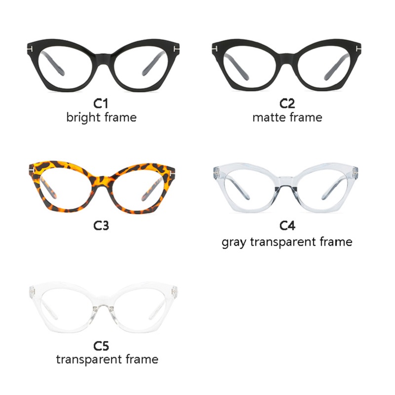 Mắt Kính Hình Chữ T Chống Tia Sáng Xanh Chống Tia Sáng Xanh Dành Cho Nữ