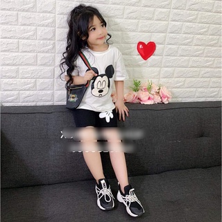 Bộ mickey quần lửng bé gái