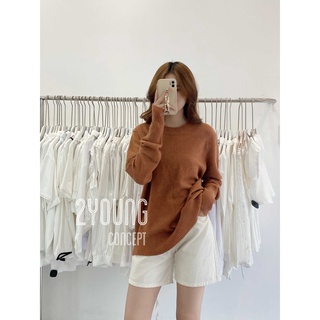 Áo len cổ tròn tay bo a714