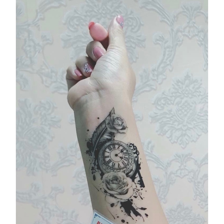 Hình xăm dán hoa dreamcatcher 10x6cm- phù hợp dán vị trí tay, vai, chân, ngực và lưng....