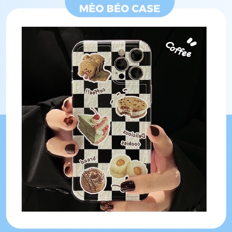 (SIÊU RẺ) Ốp lưng iphone kẻ caro đồ ăn 6/6plus/6s/6splus/7/7plus/8/8plus/x/xr/xs/11/12/13/pro/max/plus/promax