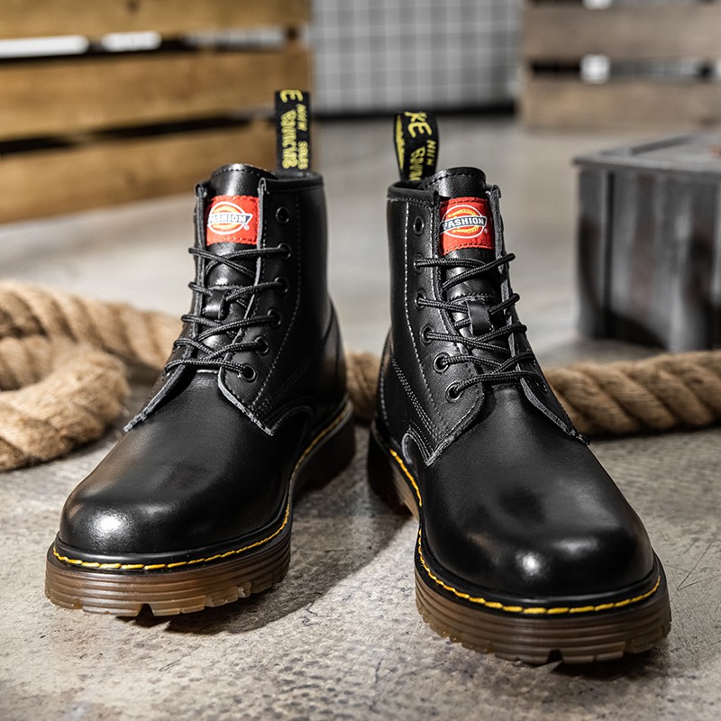 Giày Boot Nam Cổ Ngắn Chất Liệu Da Thật Size 38-46 "