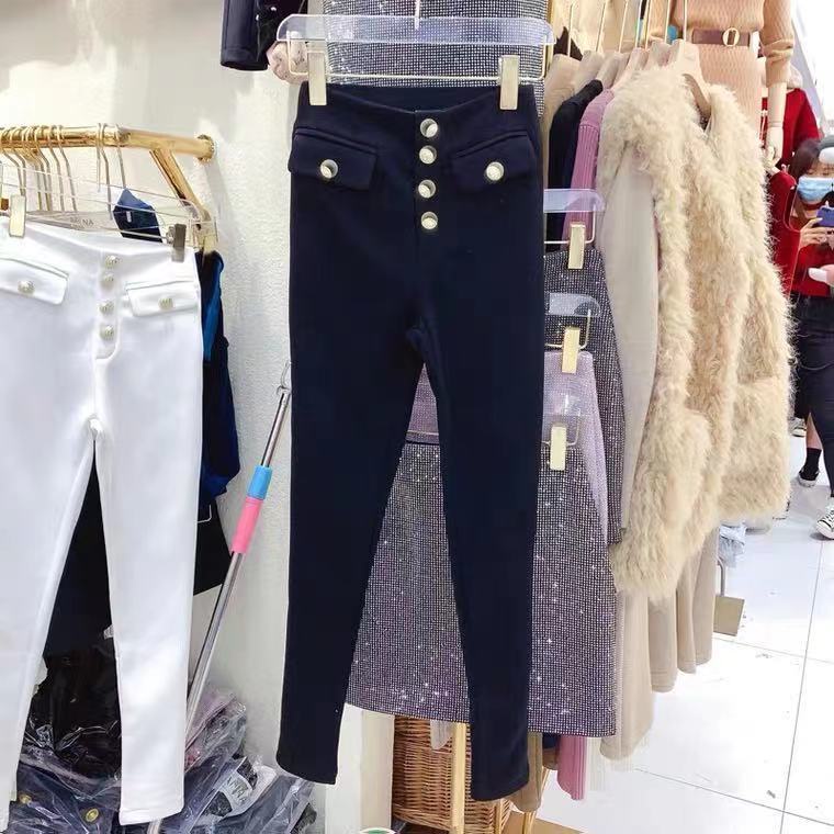 Jiashucheng Quần Skinny Lưng Cao Co Giãn Thời Trang Xuân Hè Cho Nữ