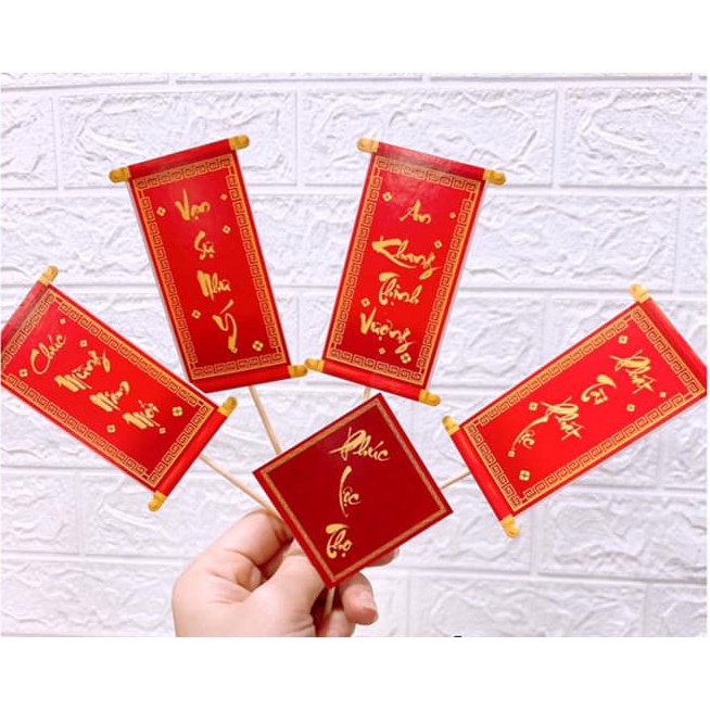 Sét cắm tết câu đối
