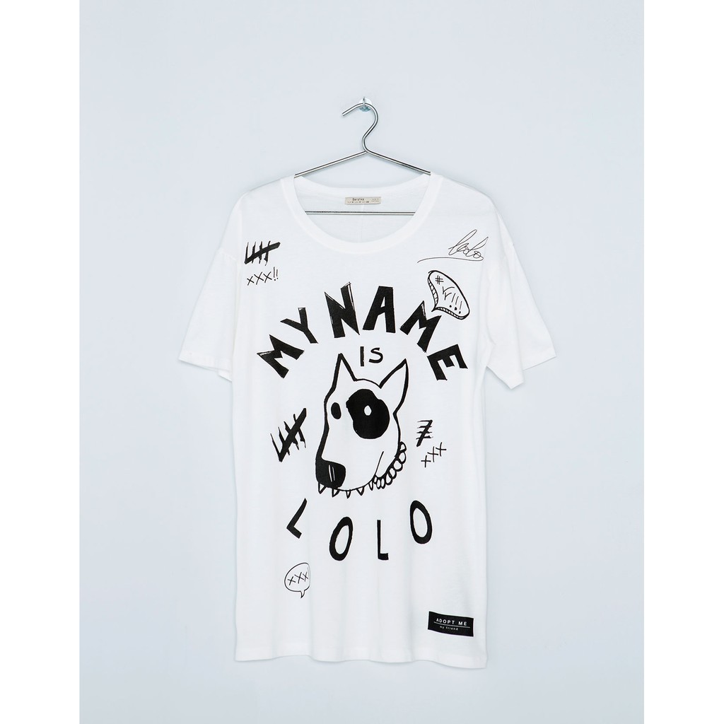 BERSHKA - Dog T-shirt