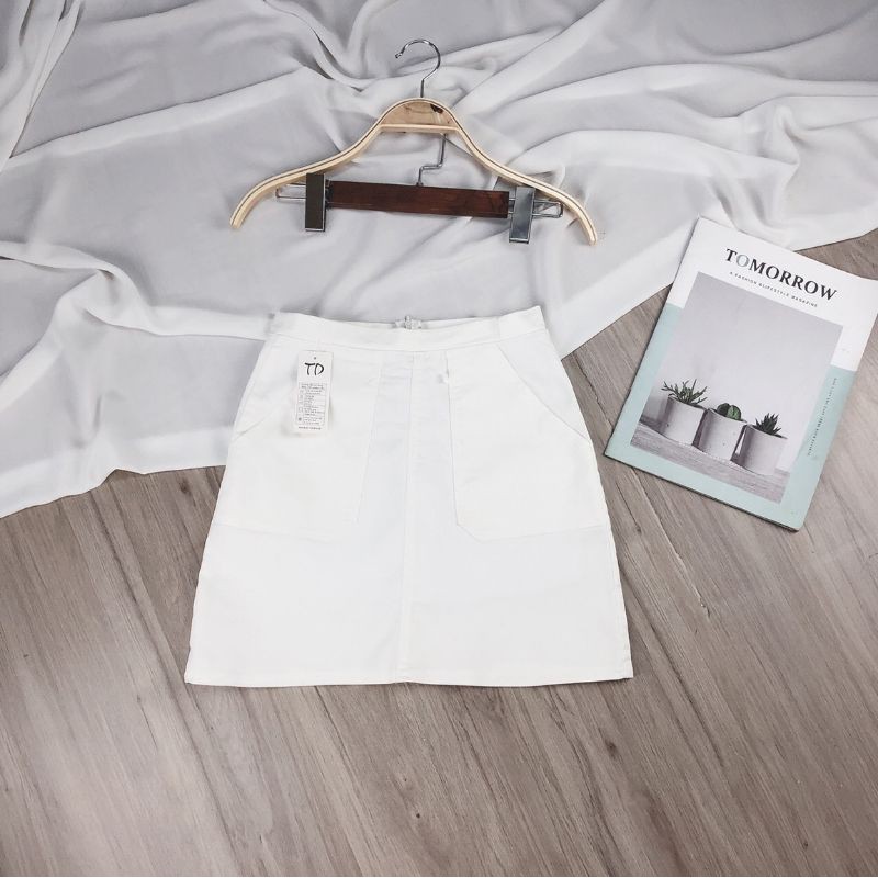 Chân váy chữ A kaki 2 túi có may kèm quần trong | BigBuy360 - bigbuy360.vn
